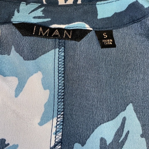 IMAN Global Chic Printed Empire-Waist Maxi Duster - Small- only available on HSN - Picture 5 of 9